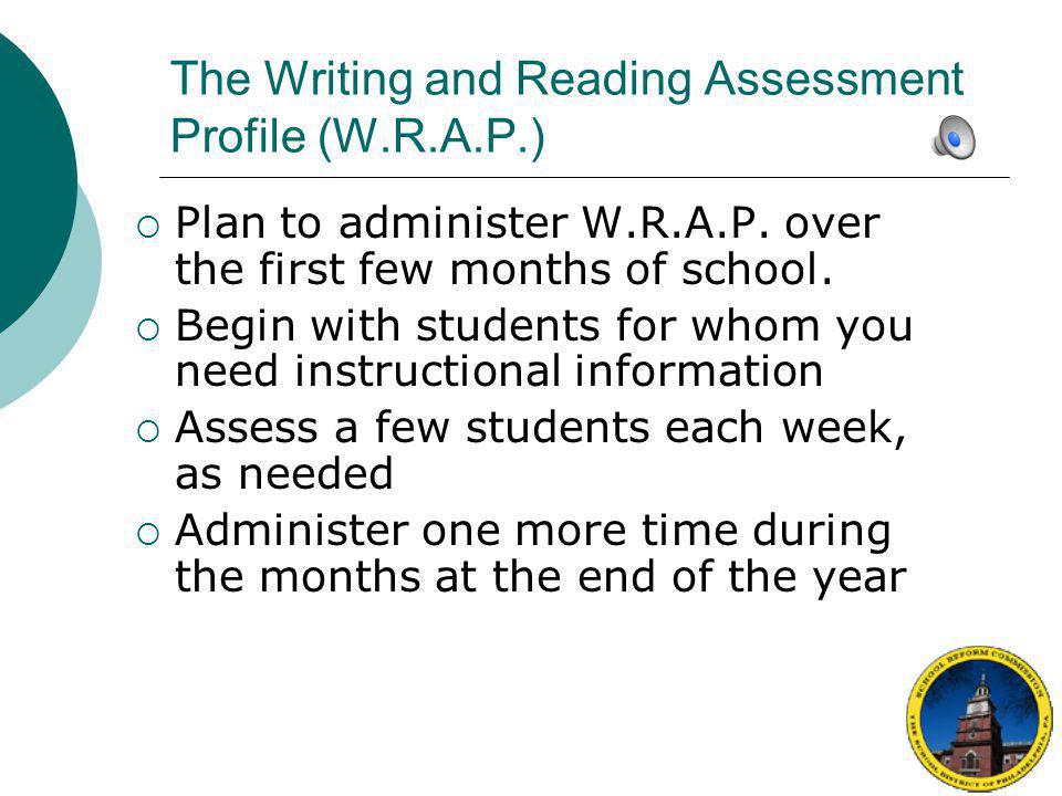 W.R.A.P. : an informal writing and reading assessment profile : intermediate.